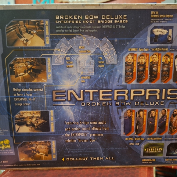ENTERPRISE Broken Bow Deluxe NX-01 Bridge ARCHER Chair STAR TREK Art Asylum 2002 - Picture 12 of 16